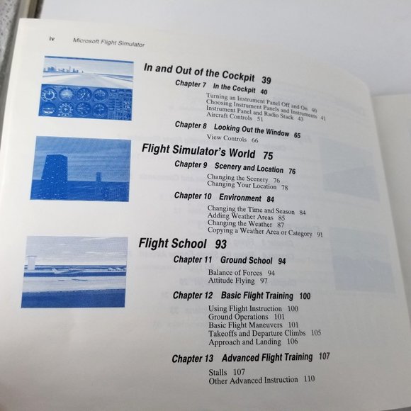 Microsoft Flight Simulator 5.0 PC Hard Disc Handbook Airplane School Computer - Picture 9 of 13